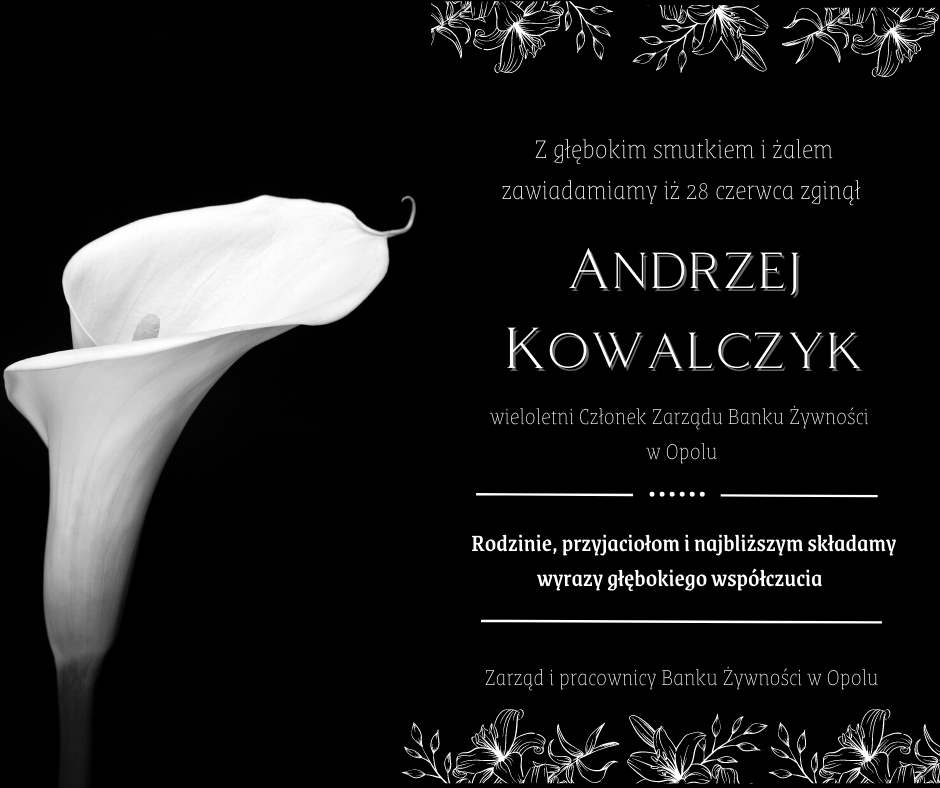 White and Black In Loving Memory Obituary Card Wpis na Facebooku